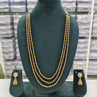 ZF Collection Traditional Beads Multi Layer Long Necklace Set 