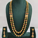 ZF Collection Traditional Pota Stone And Beads Long Necklace Set 