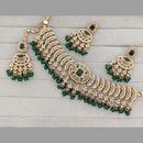 ZF Collection Stylish Crystal Stone And Beads Choker Necklace Set