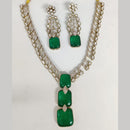 ZF Collection Festive Wear Polki Kundan Stone Necklace Set 