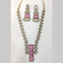 ZF Collection Festive Wear Polki Kundan Stone Necklace Set 