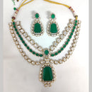 ZF Collection Festive Wear Polki Kundan Stone Necklace Set 