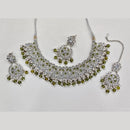 ZF Collection Glamorous Crystal Stone And Beads Necklace Set 