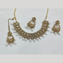 ZF Collection Glamorous Crystal Stone And Beads Necklace Set 