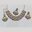 ZF Collection Glamorous Crystal Stone And Beads Necklace Set 