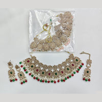 ZF Collection Glamorous Crystal Stone And Beads Necklace Set 