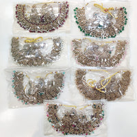 ZF Collection Glamorous Crystal Stone And Pearl Necklace Set