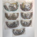 ZF Collection Glamorous Crystal Stone And Pearl Necklace Set