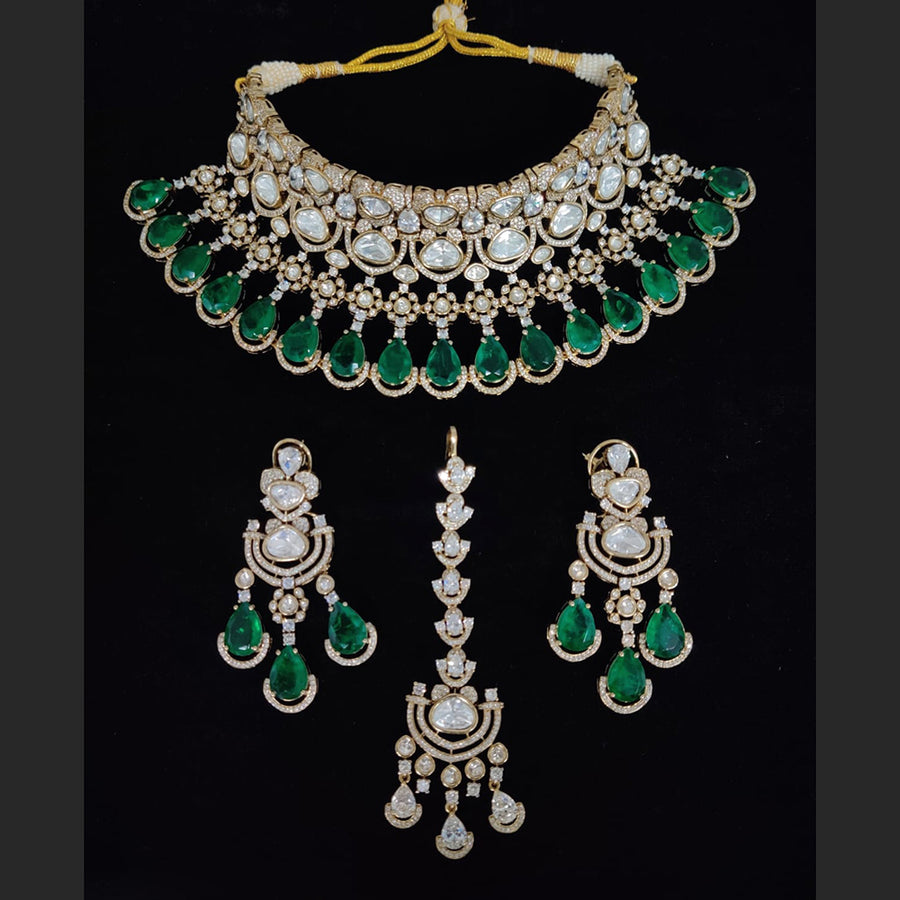 ZF Collection Royal Look Polki Kundan Choker Necklace Set