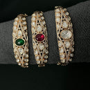 ZF Collection Designer Polki Kundan Stone Bracelet