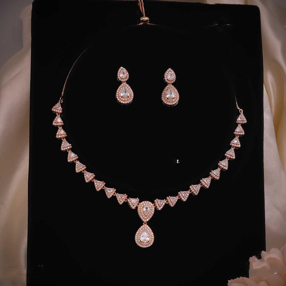 Ridhi Art Jewellery Royal Crystal And Austrian Stone Designer Necklace Set