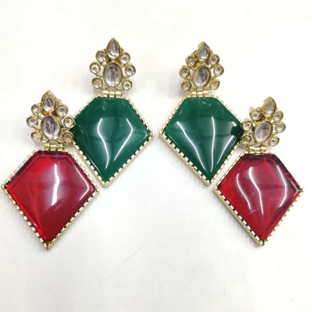 Ridhi Art Jewellery Kundan Stone Designer Dangler Earrings