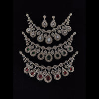 Ridhi Art Jewellery Glamorous American Daimond Necklace Set 