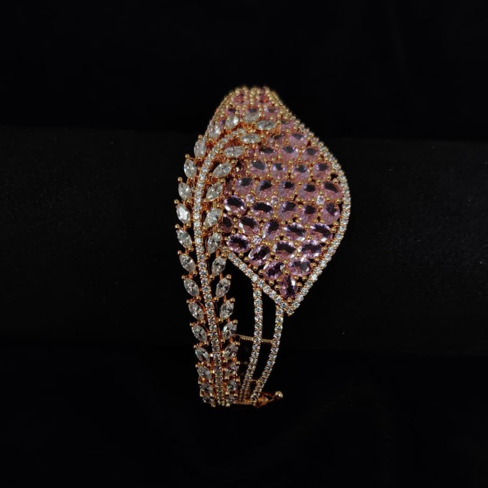 Ridhi Art Jewellery Sparkling American Diamond And Austrian Stone Openable Bracelet