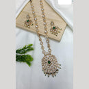 Ridhi Art Jewellery Regal Polki Kundan Stone And Pearl Designer Long Necklace Set