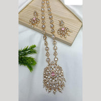 Ridhi Art Jewellery Regal Polki Kundan Stone And Pearl Designer Long Necklace Set