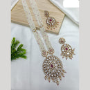 Ridhi Art Jewellery Regal Polki Kundan Stone And Pearl Designer Long Necklace Set