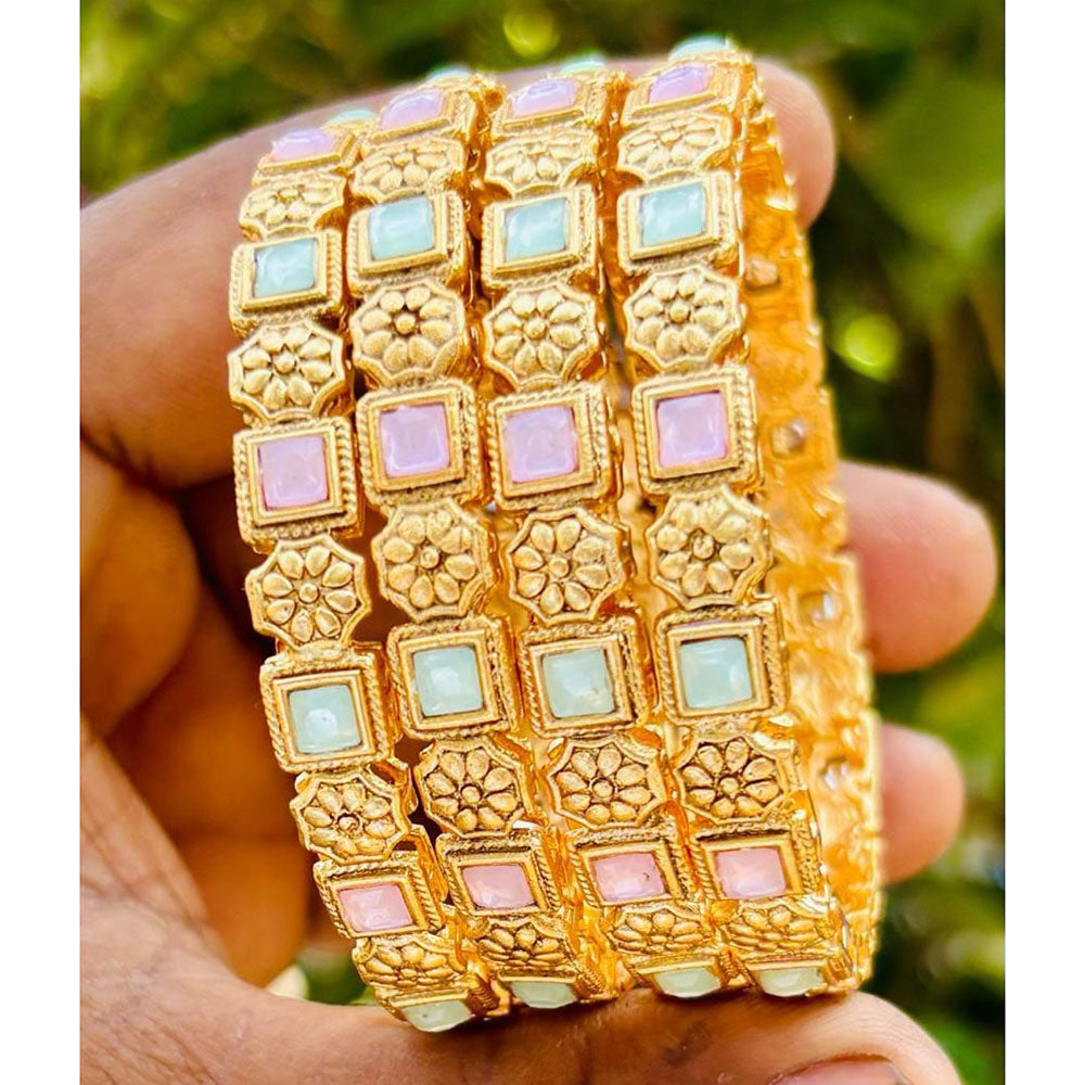 Royal Art Premium Finish Pota Stone Festive Bangles Set