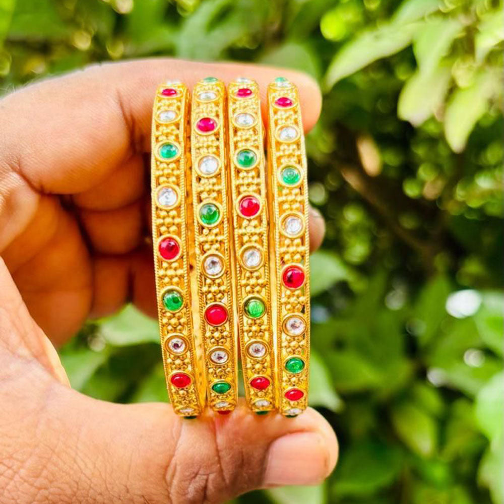 Royal Art Premium Finish Pota Stone Festive Bangles Set