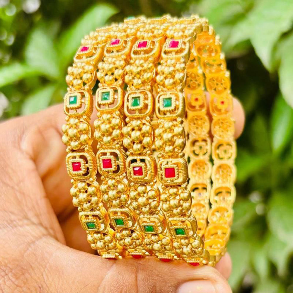 Royal Art Premium Finish Pota Stone Festive Bangles Set
