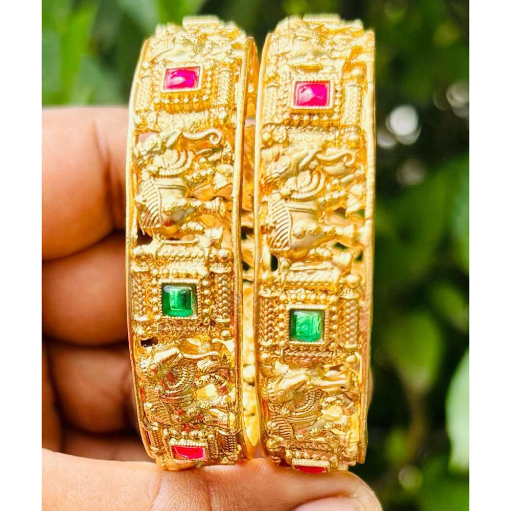 Royal Art Premium Finish Pota Stone Festive Bangles Set