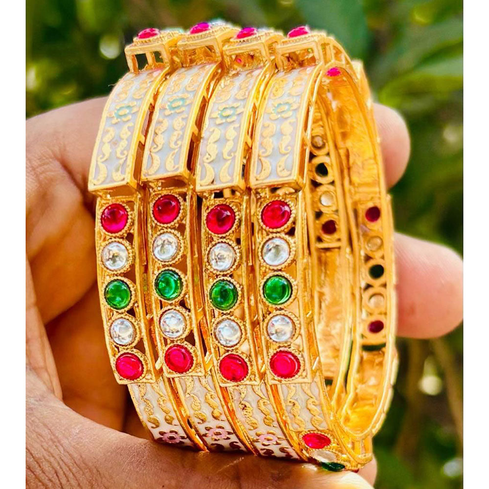 Royal Art Premium Finish Pota Stone Festive Bangles Set