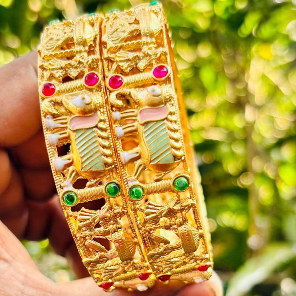 Royal Art Premium Finish Pota Stone Festive Bangles Set