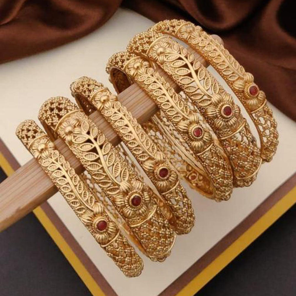 Royal Art Premium Finish Pota Stone Festive Bangles Set