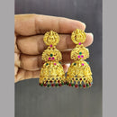Rekha Gold Pota Stone And Pearl Temple Meenakari Designer Dangler Earrings  (Pack of 20)