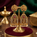 Kishi Jewels Pota Stone And Pearl South Indian Style Temple Jhumki Earrings  (Pack of 12)