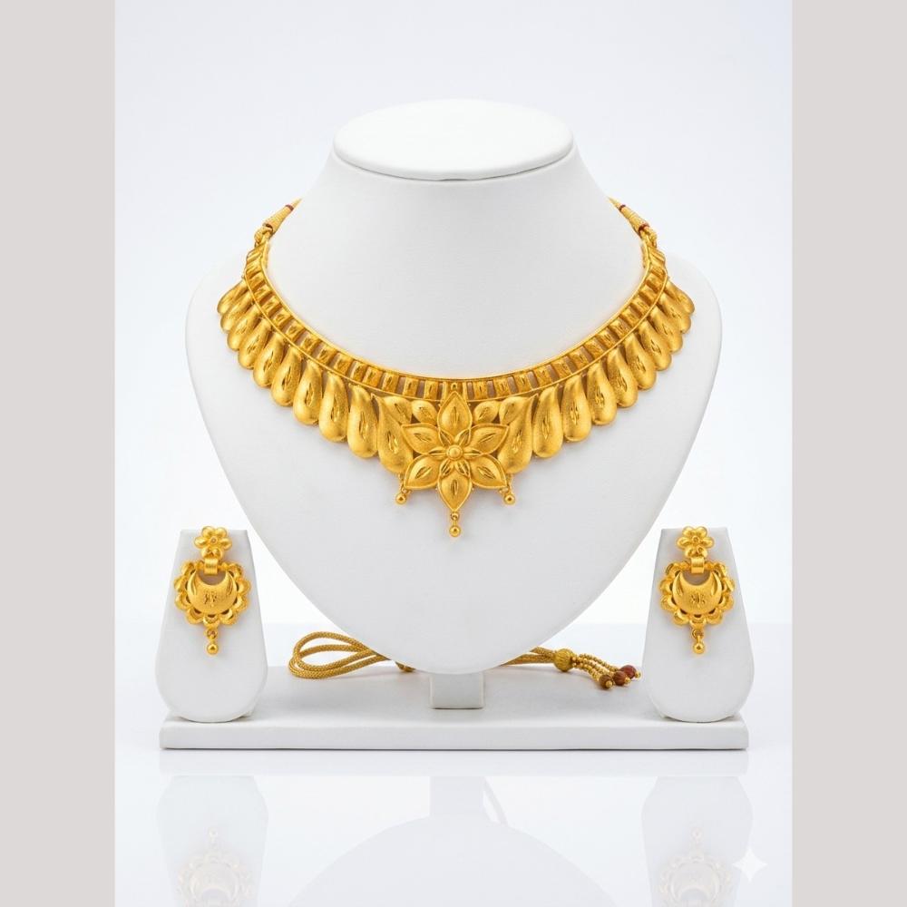 Kishi Jewels Traditional Gold Plated Choker Necklace Set (Pack of 6)