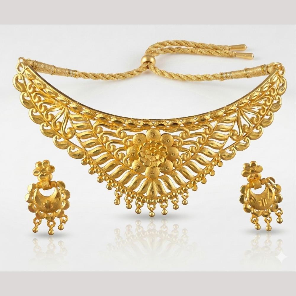 Kishi Jewels Traditional Gold Plated Choker Necklace Set (Pack of 6)
