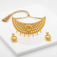 Kishi Jewels Traditional Gold Plated Choker Necklace Set (Pack of 6)