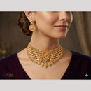 Kishi Jewels Traditional Gold Plated Choker Necklace Set (Pack of 6)