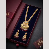 Kishi Jewels Traditional Gold Plated Pota Stone And Beads Necklace Set (Pack of 6)