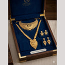 Kishi Jewels Premium Gold Plated Long & Short Double Necklace Set (Pack of 6)
