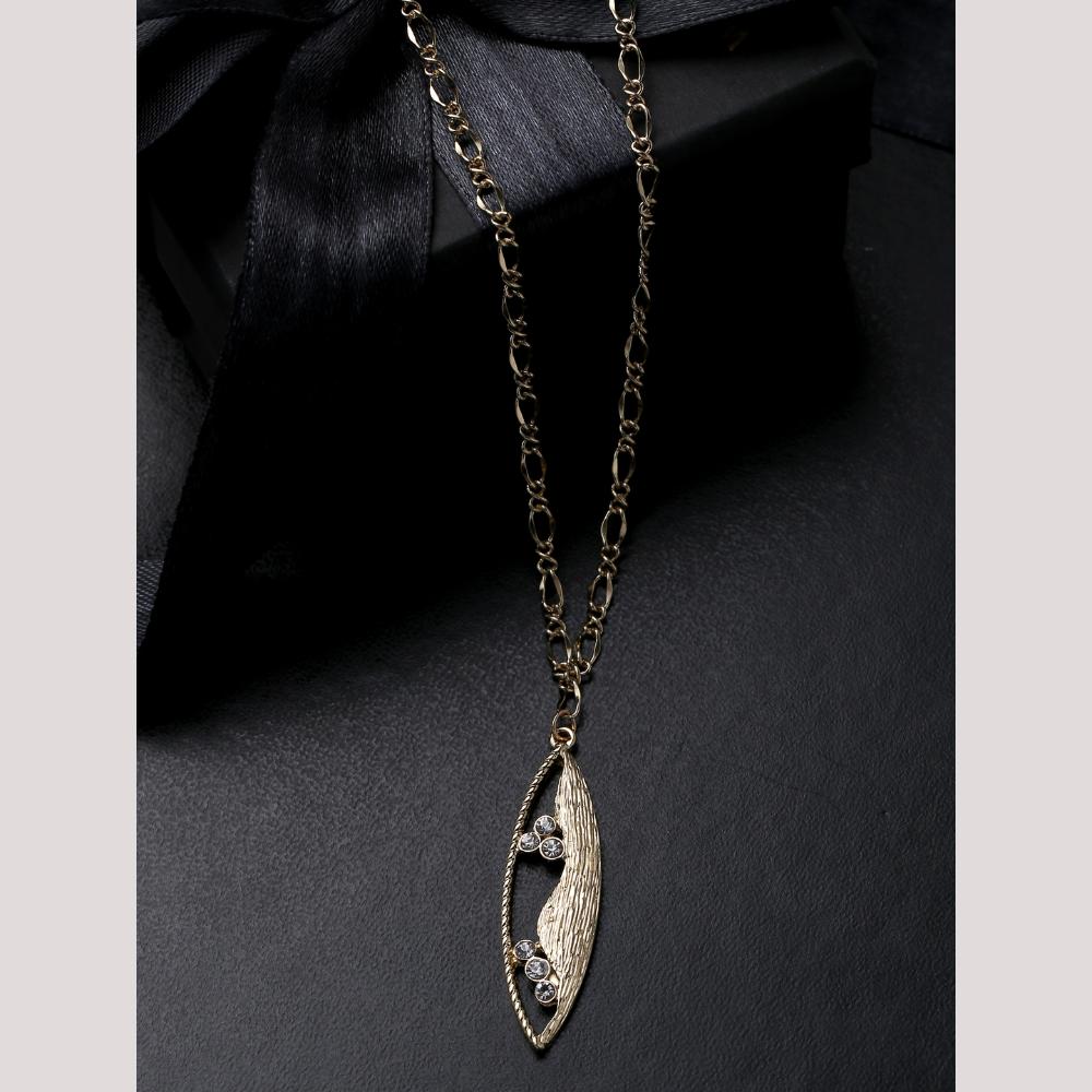 Viraasi Trendy Gold Plated Austrian Stone Chain Pendant