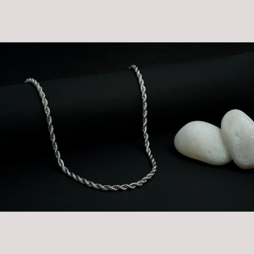 Viraasi Classic Silver Plated Chain For Men
