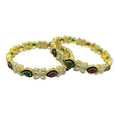 Amity Arts Gold Plated Meenakari Bangle (2 Piece)