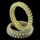 Amity Arts Gold Plated Kundan Stone Bangle (4 Piece)