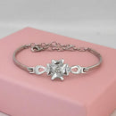 Urthn Silver Plated Austrian Stone Bracelet - 1400552A (Pack Of 6)
