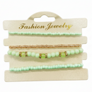 Urthn Boho Chic Beaded Bracelet Set Multi-Layer Stretch Bracelet Trio(Pack of 3)