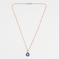 Urthn Rose Gold-plated Chain Pendant featuring a Evil Eye(Pack of 6)