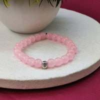 Urthn Pink With Buddha Beads Bracelet