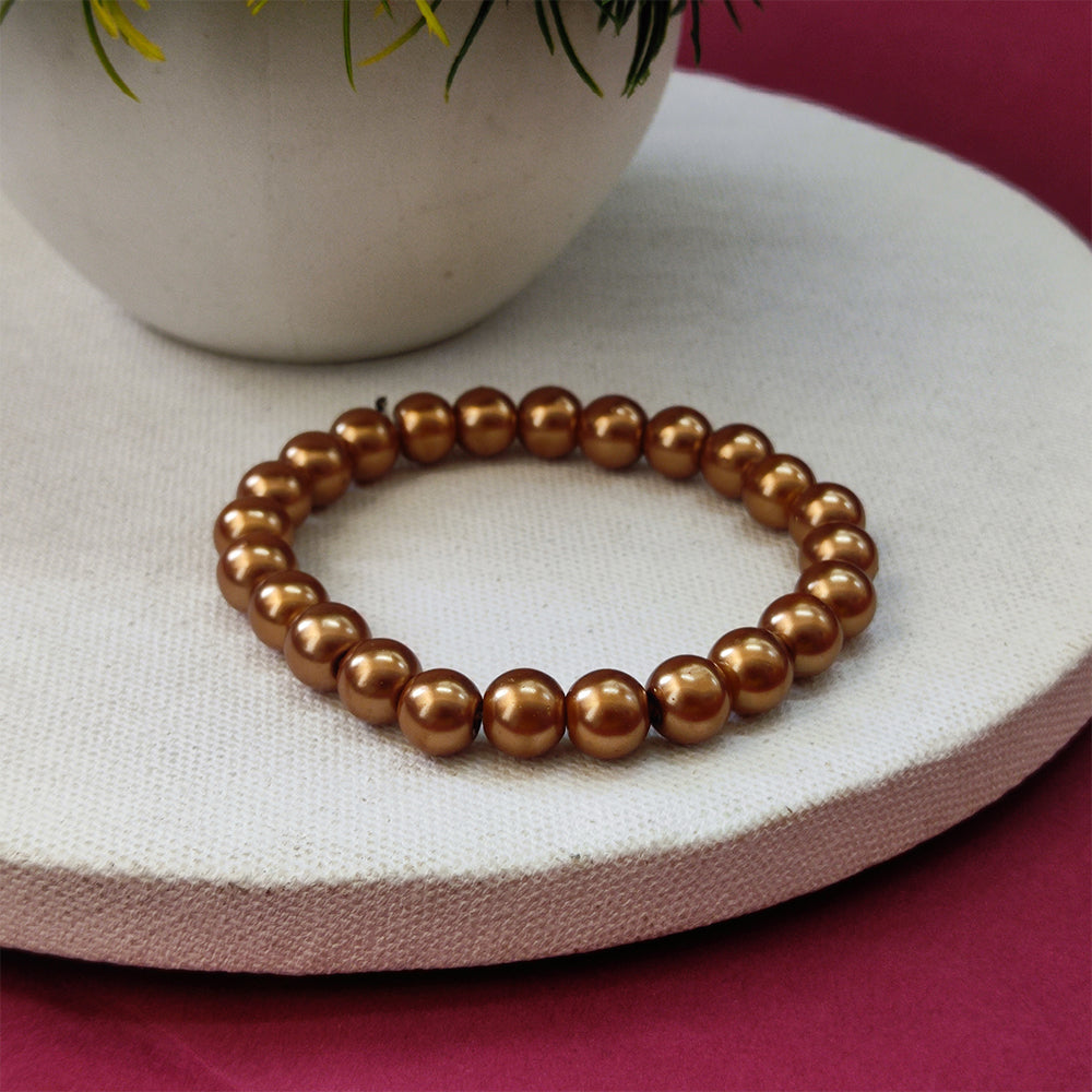 Urthn Gold Beads Bracelet