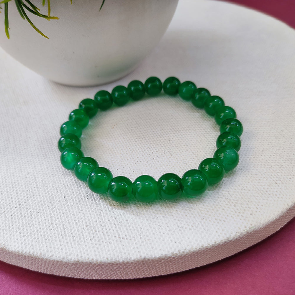 Urthn Green Beads Bracelet