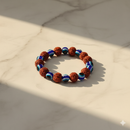 Urthn Evil Eye And Rudraksha  Stretchable  Bracelet (Pack Of 6)