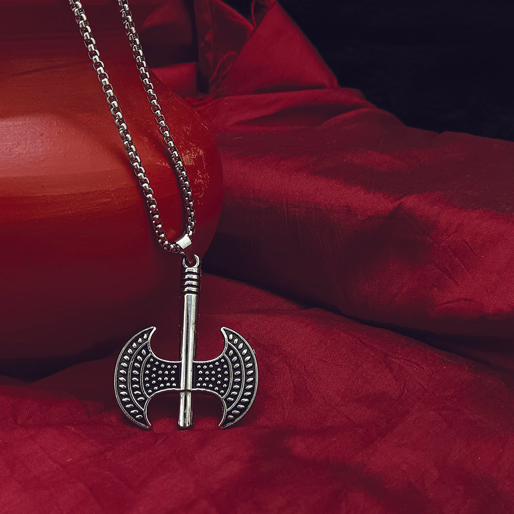 Urthn Stylish Battle Axe Pendant Chain for Men (Pack Of 6)