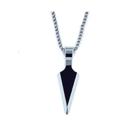 Urthn Silver  chain with Black Arrow Pendant for men (Pack Of 6)