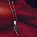 Urthn Silver  chain with Black Arrow Pendant for men (Pack Of 6)
